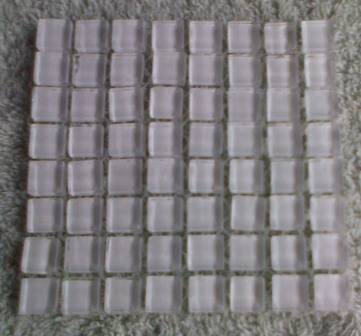 Mosaic Mini Crystal Glass Tiles - White 10 or 11 x 4 mm