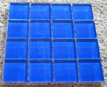 Mosaic Crystal Glass Tiles -  Royal Blue 25 x 25 mm