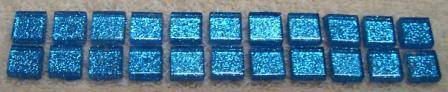 Mosaic Glitter Mini Crystal Glass Tiles -  Sea Green 10 x 10 mm