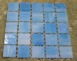 Riverglass Mosaic Tiles - Opal Artic Blue 15 x 15 x 3mm