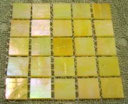 Riverglass Mosaic Tiles - Opal Lemon 15 x 15 x 3mm