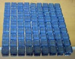 81 - " Glitter " Mosaic Mini Crystal Glass Tiles - Baby Blue 10 x 10 x 4 mm
