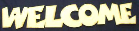 Wooden Blank " WELCOME " - 498 x 97 x 6 mm