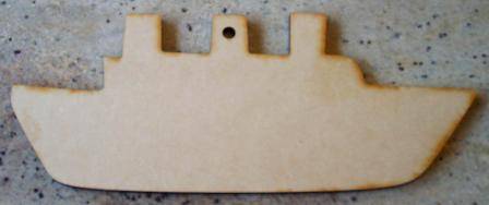 Wooden Blank " SHIP " 285 x 115 x 6 mm