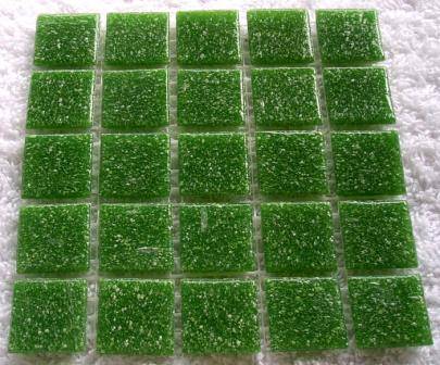 Riverglass Mosaic Tiles - Green (Grass Spot) 20 x 20 x 4mm