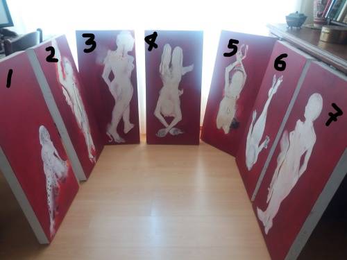 7 x Arabella Caccia paintings