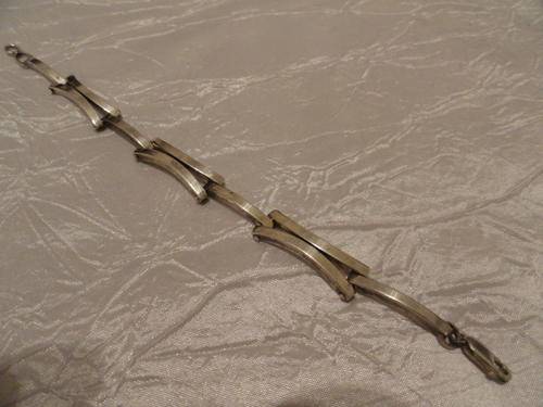 Unusual silver bracelet