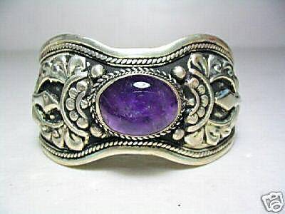 Tribal belly dance amethyst bracelet