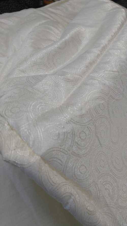 Super Luxury 3pc Jacquard Quilted Bedspread Comforter Throw Set (QUEEN, Cream) READ DESC
