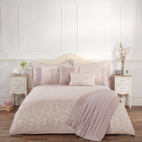 Super Luxury 3pc Jacquard Quilted Bedspread Comforter Throw Set (QUEEN, Sweet PInk