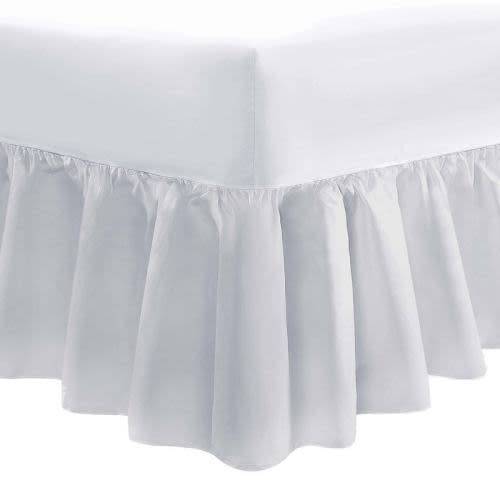 KING/QUEEN *WOW*Fitted Valance Sheet with all around frill & 2 pillow cases..read descrip