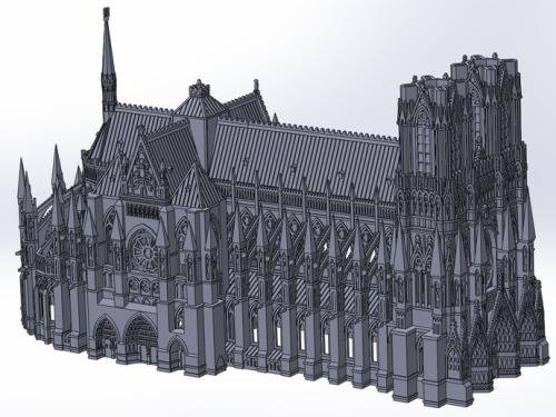 1:560 Scale - Reims Cathedral Kitset