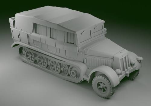 1:72 Scale - Sdkfz 7 - Mid - Full Roof - Cage