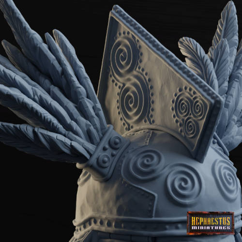 1:12 Scale - Gallic Chief Shoulder Bust Including Plinth