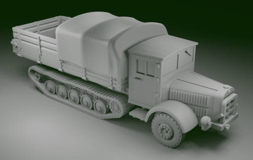 1:100 Scale - MercedesL4500R Maultier - Late - Half Closed