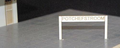 The name board of the station