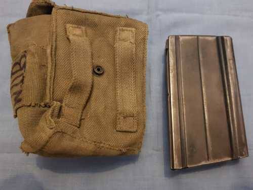 FN / R1 Machine Gun Magazine + Ammo Pouch from Bush War era