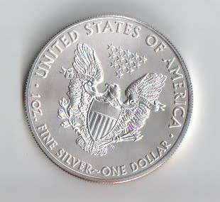 2011 USA SILVER EAGLE -  ONE OUNCE of SILVER. AS PER SCANS.