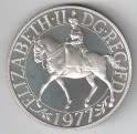 1977 BRITISH PROOF STERLING SILVER CROWN - 28,276 grams, in CAPSULE & BLUE PRESENTATION BOX.