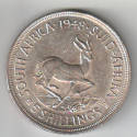 1948 SA  SILVER FIVE SHILLINGS.  ENCAPSULATED. LOVELY LOOKING COIN.