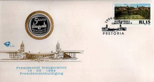 Presidential Inauguration FDC 6.3b  with Original R5 Proof Coin.