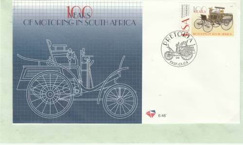 100 YEARS OF MOTORING IN SOUTH AFRICA FDC 6.48