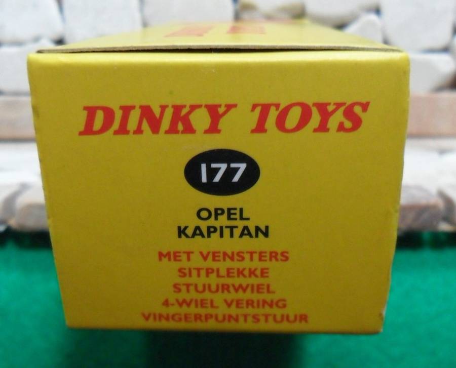 RARE STUNNING ATLAS DINKY NO 177  OPEL KAPITAN  ( YELLOW  VERSION ) MINT WITH THE ORIGINAL SA BOX.