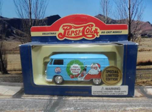 STUNNING  LLEDO   - 1955 VW KOMBI  VAN  - " PEPSI-COLA  1995 LTD EDITION XMAS MODEL " MINT - BOXED
