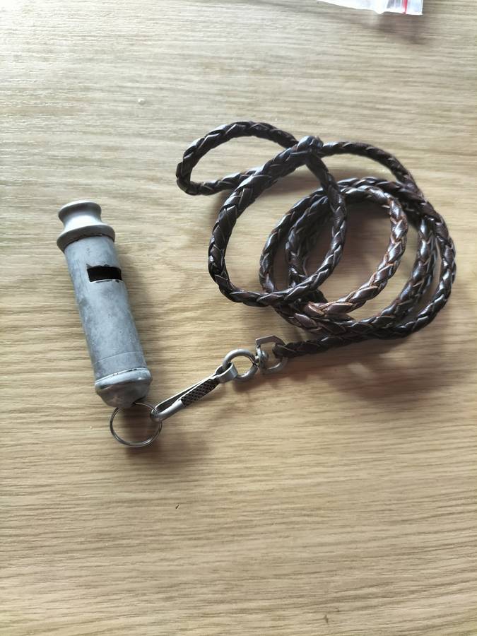 Old Army Whistle + Lanyard