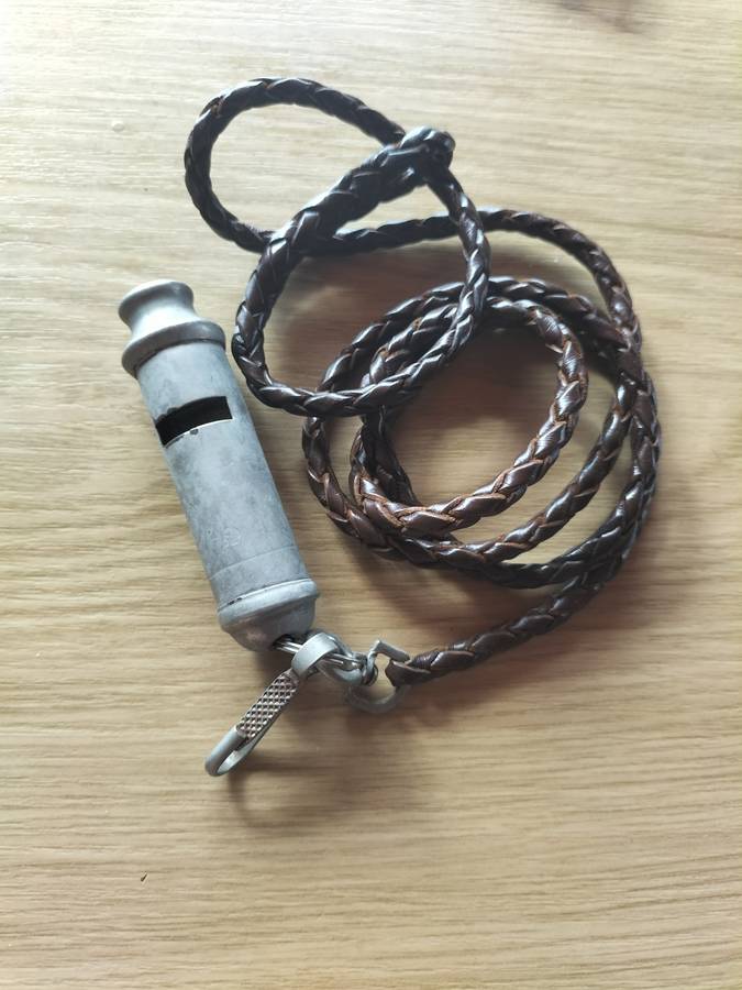 Old Army Whistle + Lanyard