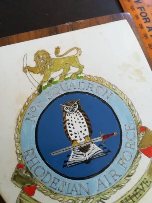 Rhodesian Air Force No:6 Squadron Plaque