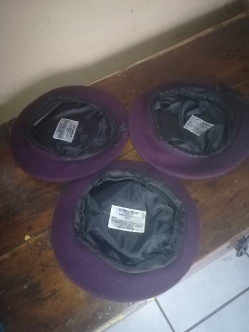 3x Blank SA Army Special Forces/Parabat Berets LOT (Size 57)