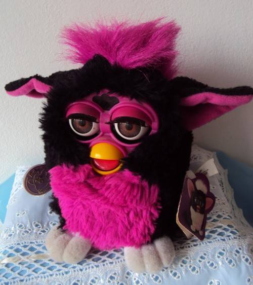 Furby 1999 orig Tiger, all labels intact, working.... a real chatterbox (batteries not included VGC