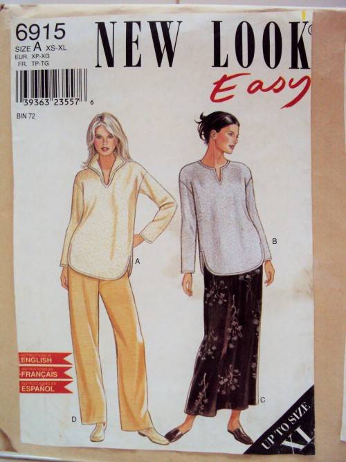 Top Skirt Slacks Stretch knits NEW LOOK 6915 Easy Size XS-XL ***Complete & checked