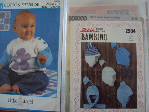 Collection of BABY KNITTING PATTERNS over 35 plus 41 patterns in Shepherd booklet, all in flip file