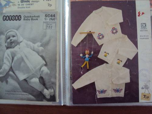 Collection of BABY KNITTING PATTERNS over 35 plus 41 patterns in Shepherd booklet, all in flip file