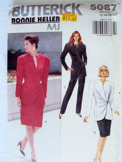 RONNIE HELLER top, pants & skirt BUTTERICK 5087 Size 12-14-16 **Uncut & unused