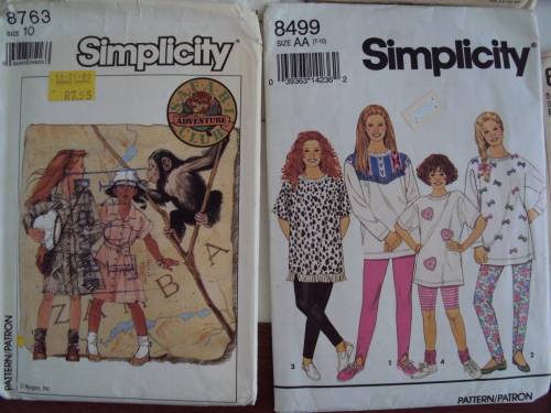 JOB LOT "GG" Girls Ages 7-12yrs 9 x sewing patterns (cut, not checked)