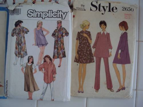 JOB LOT "HH" Elegant Maternity dresses tops, slacks 6 x sewing patterns (cut, not checked)