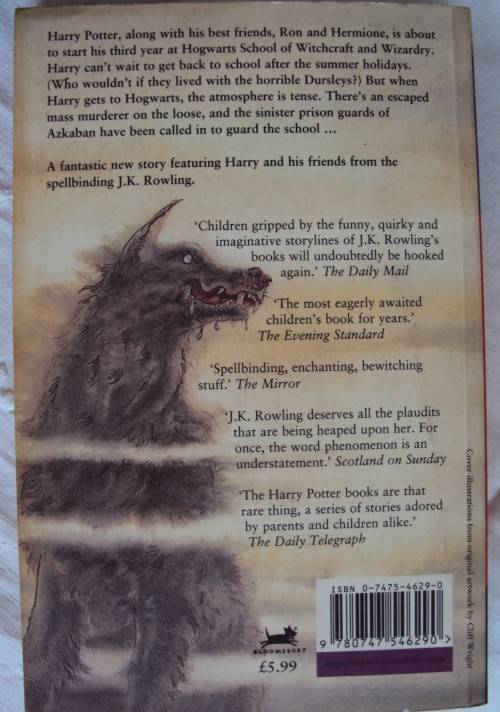 Harry Potter & the PRISONER OF AZKABAN J.K. Rowling  soft cover 1999 Great Britain