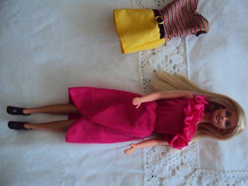 BARBIE DOLL WITH 2 OUTFITS LONG SILKY SMOOTH HAIR & EARRINGS  TWIST WAIST