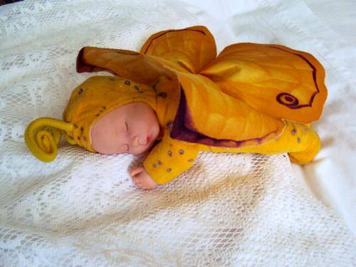 ANNE GEDDES sleeping baby butterfly