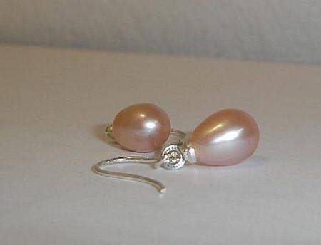 MARYKAY - DANGLE LAVENDER FRESHWATER PEARL EARRINGS IN .925 STERLING SILVER