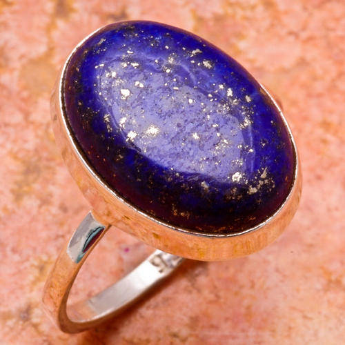 MARYKAY - NATURAL BLUE LAPIS LAZULI SILVER GEMSTONE RING - SOLID STERLING SILVER 5