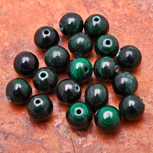 MARYKAY - MALACHITE GEMSTONE BEADS - IDEAL FOR CRAFTS/BEADING 7