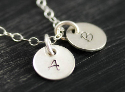 MARYKAY - PERSONALIZED INITIAL NECKLACE HAND STAMPED IN STERLING SILVER