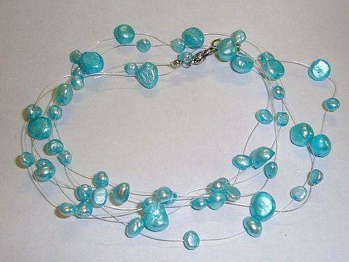 MARYKAY - CLASSIC ILLUSION BLUE FRESHWATER CULTURED PEARL NECKLACE