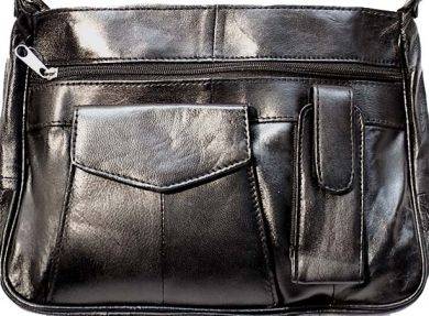 MARYKAY - IMPORTED - GENUINE LEATHER LAMBSKIN LADIES HANDBAG - BLACK