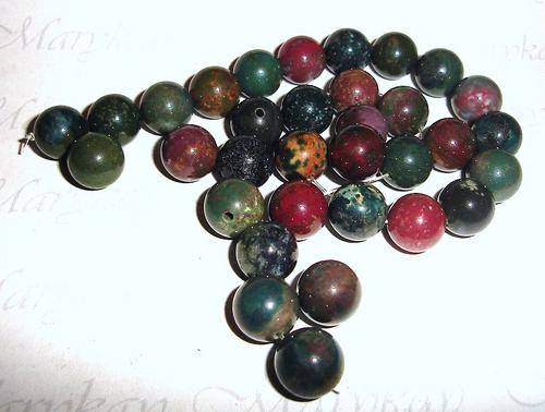MARYKAY  - NATURAL INDIAN BLOODSTONE GEMSTONE BEADS - CRAFTS/BEADING/JEWELLERY 6