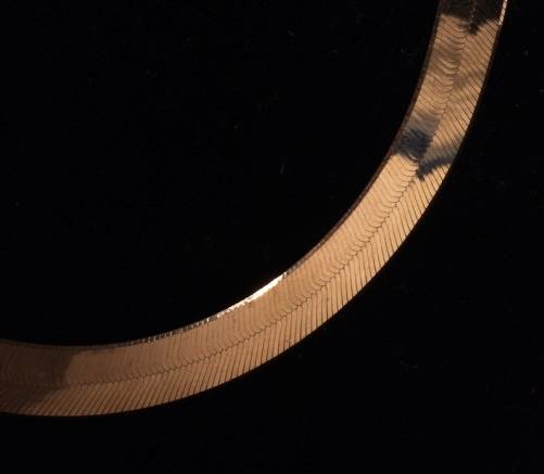 MARYKAY - 14KT GOLD GP 3mm HERRINGBONE CHAIN NECKLACE - 76cms